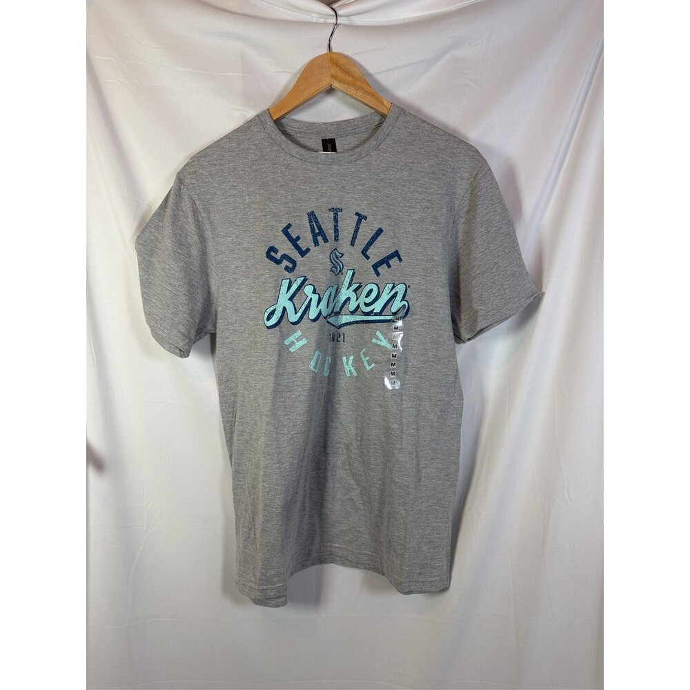 Seattle Kraken NHL Hockey T-Shirt Mens Size M Gray Graphic Tee
